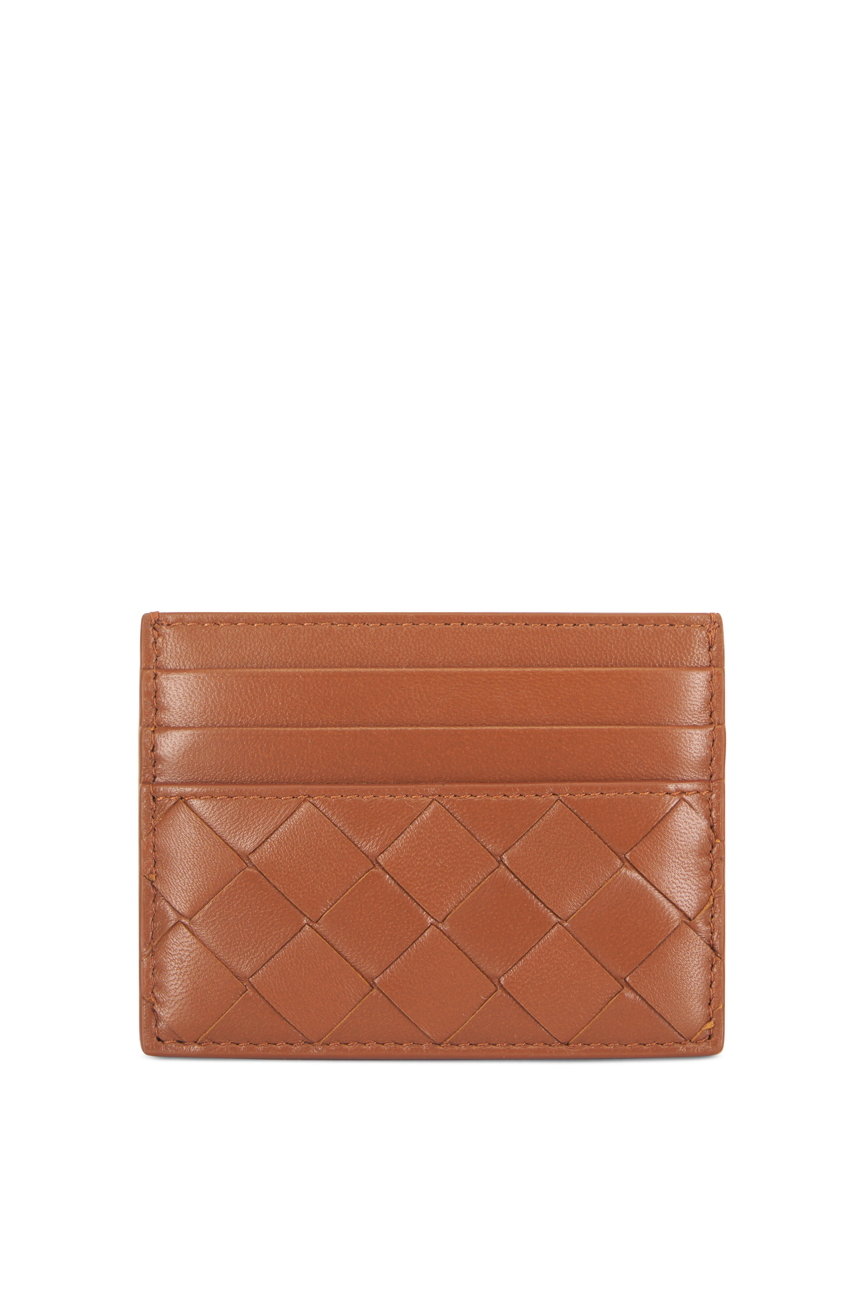 Bottega Veneta - Light Brown Intrecciato Leather Card Case - view 2