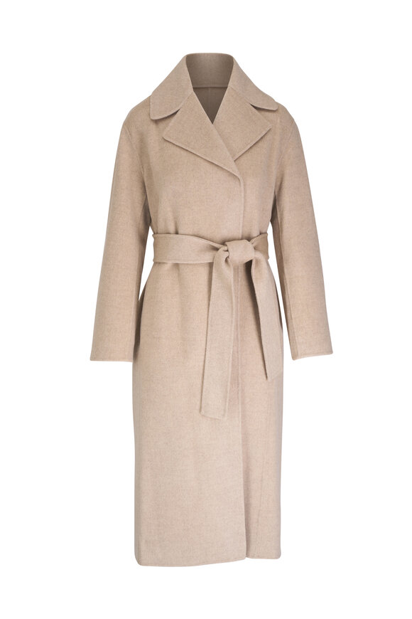 Nili Lotan Jarel Hazelnut Wool Belted Coat