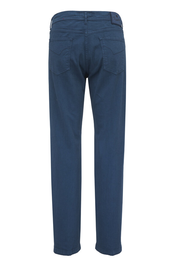 Marco Pescarolo Denim Blue Stretch Cotton Five Pocket Pant - view 3