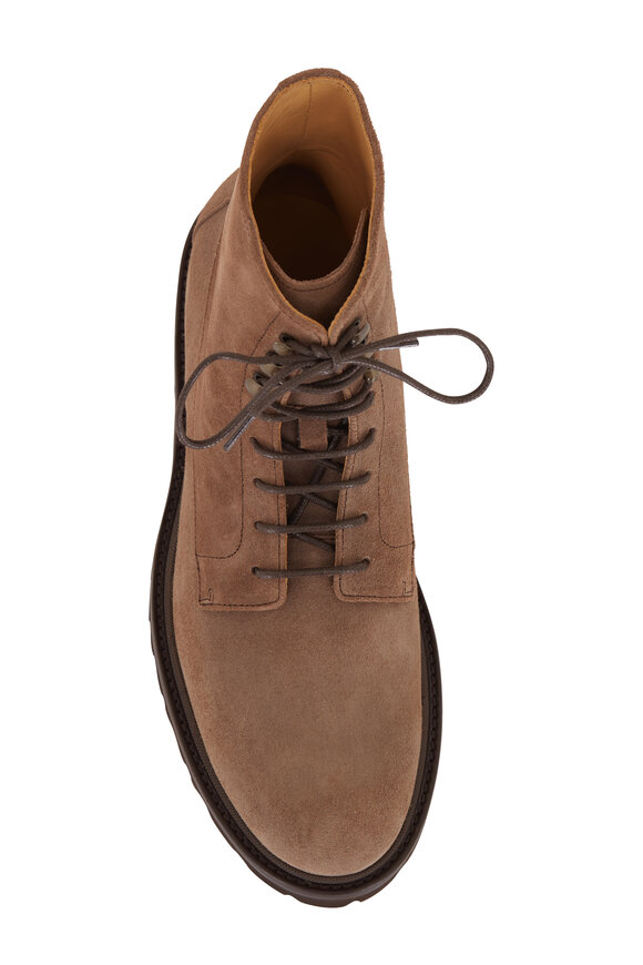 Brunello Cucinelli - Brown Suede Lace Up Boot