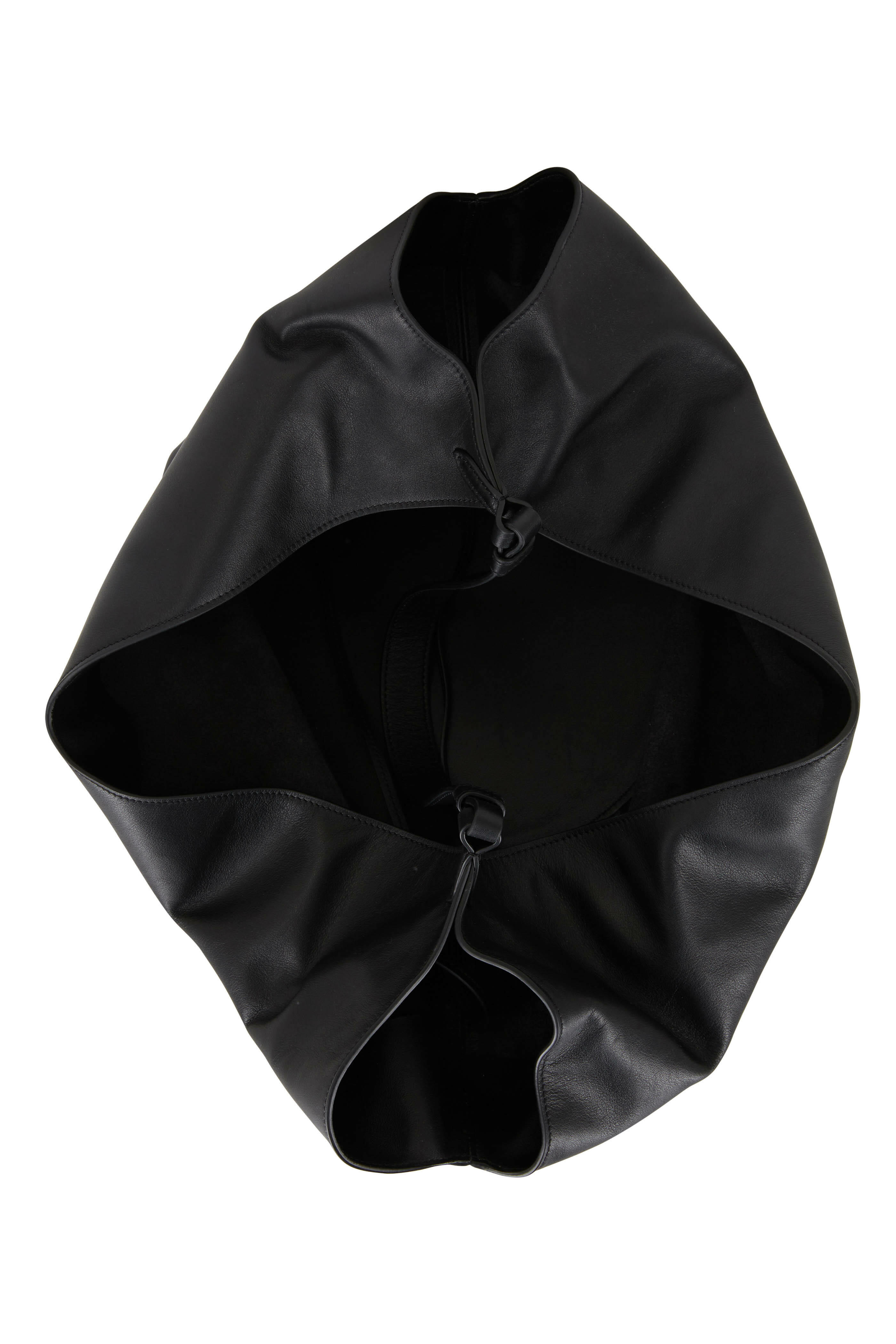 Khaite - Lotus Black Leather Medium Tote