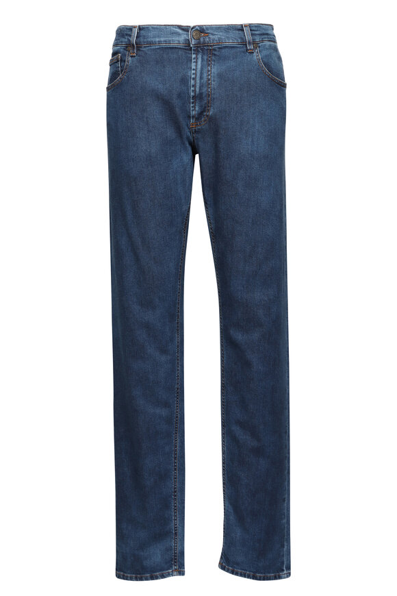 Marco Pescarolo Dark Wash Denim Five Pocket Pant