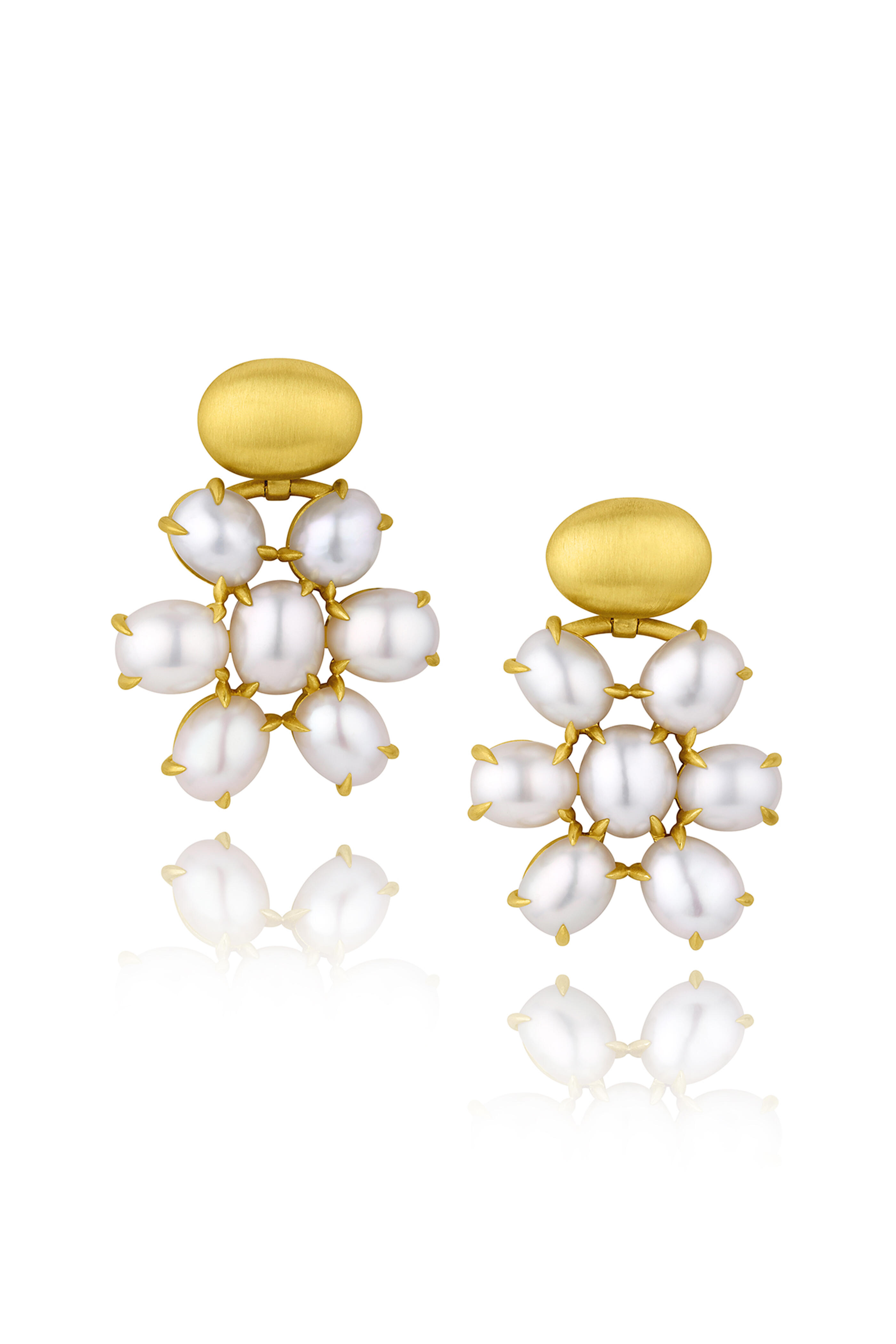 Leigh Maxwell - 18k Yellow Gold Keshi Pearl Celebration Earring - view 1