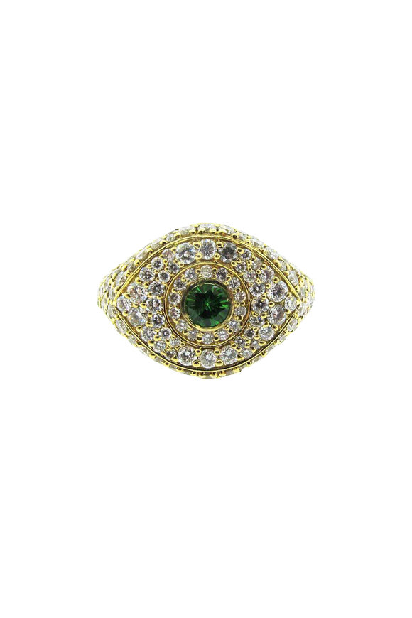 Loree Rodkin Evil Eye Pinky Signet Ring - view 1