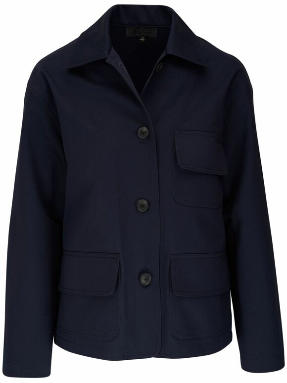 Nili Lotan - Cowan Navy Cotton Parka