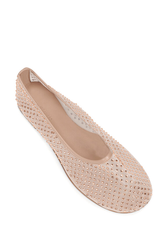 Dear Frances Balla Beige Small Crystal Ballet Flat