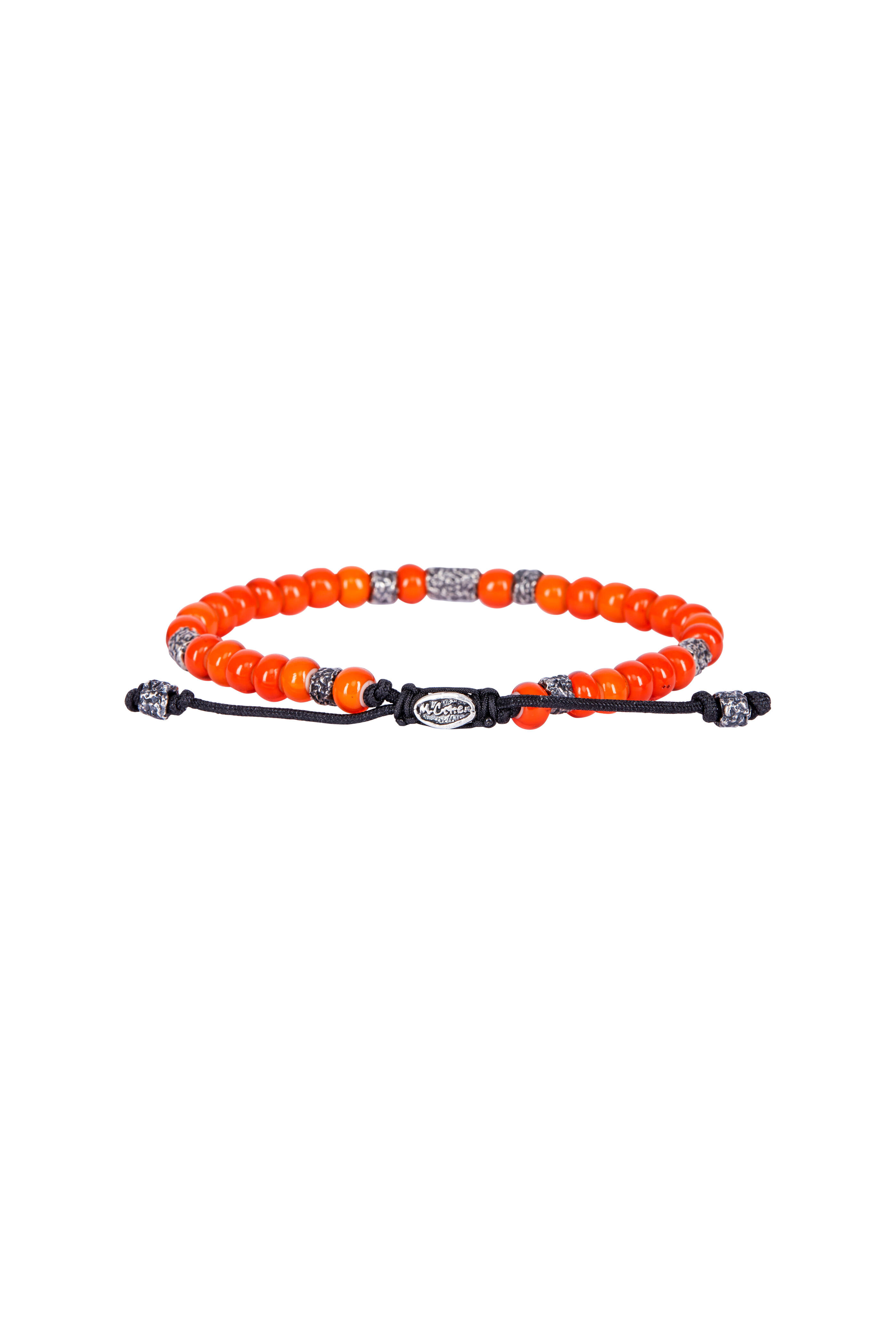 M. Cohen - Orange African Glass Bead Bracelet | Mitchell Stores