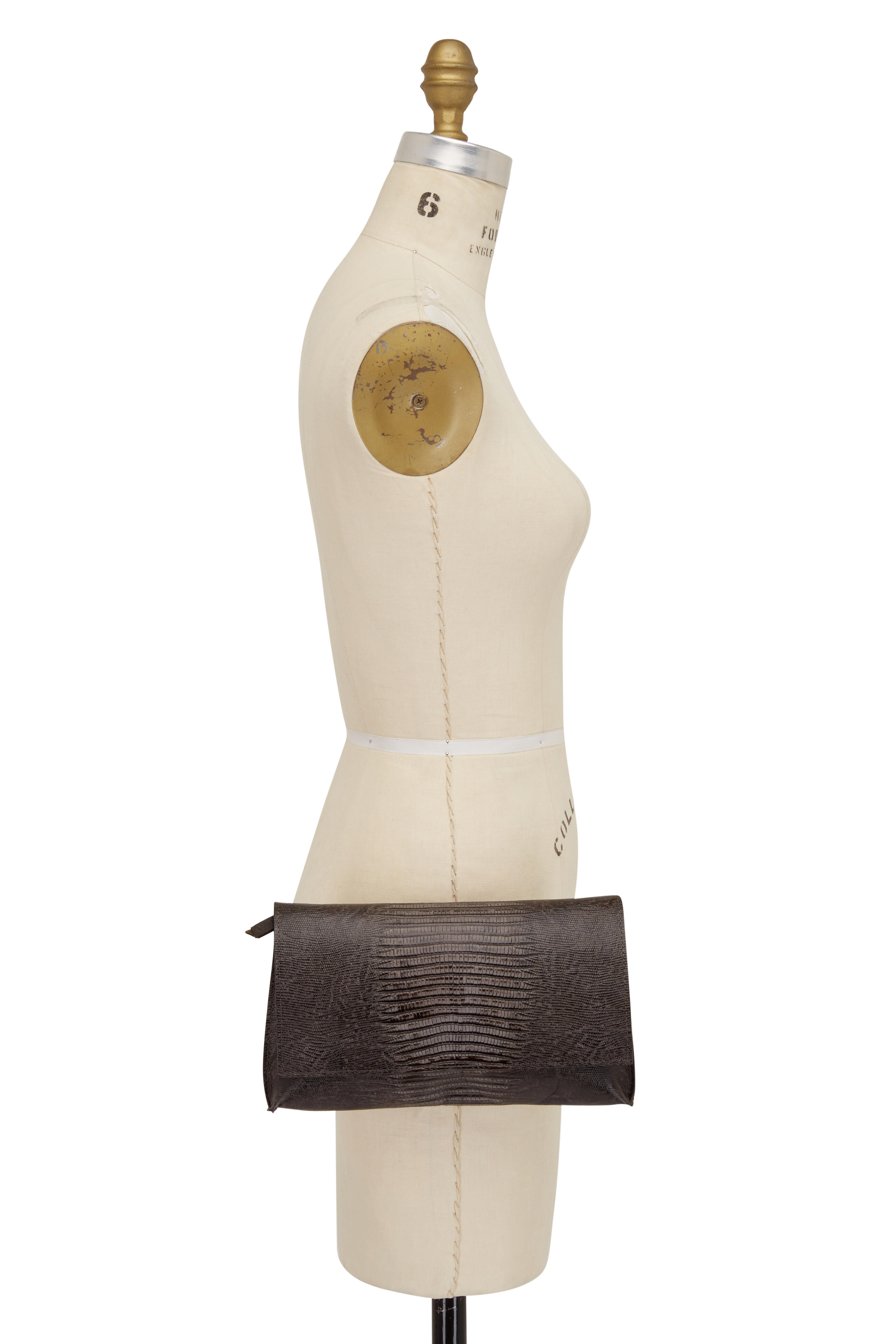 B May Bags - Steel Embossed Foldover Clutch