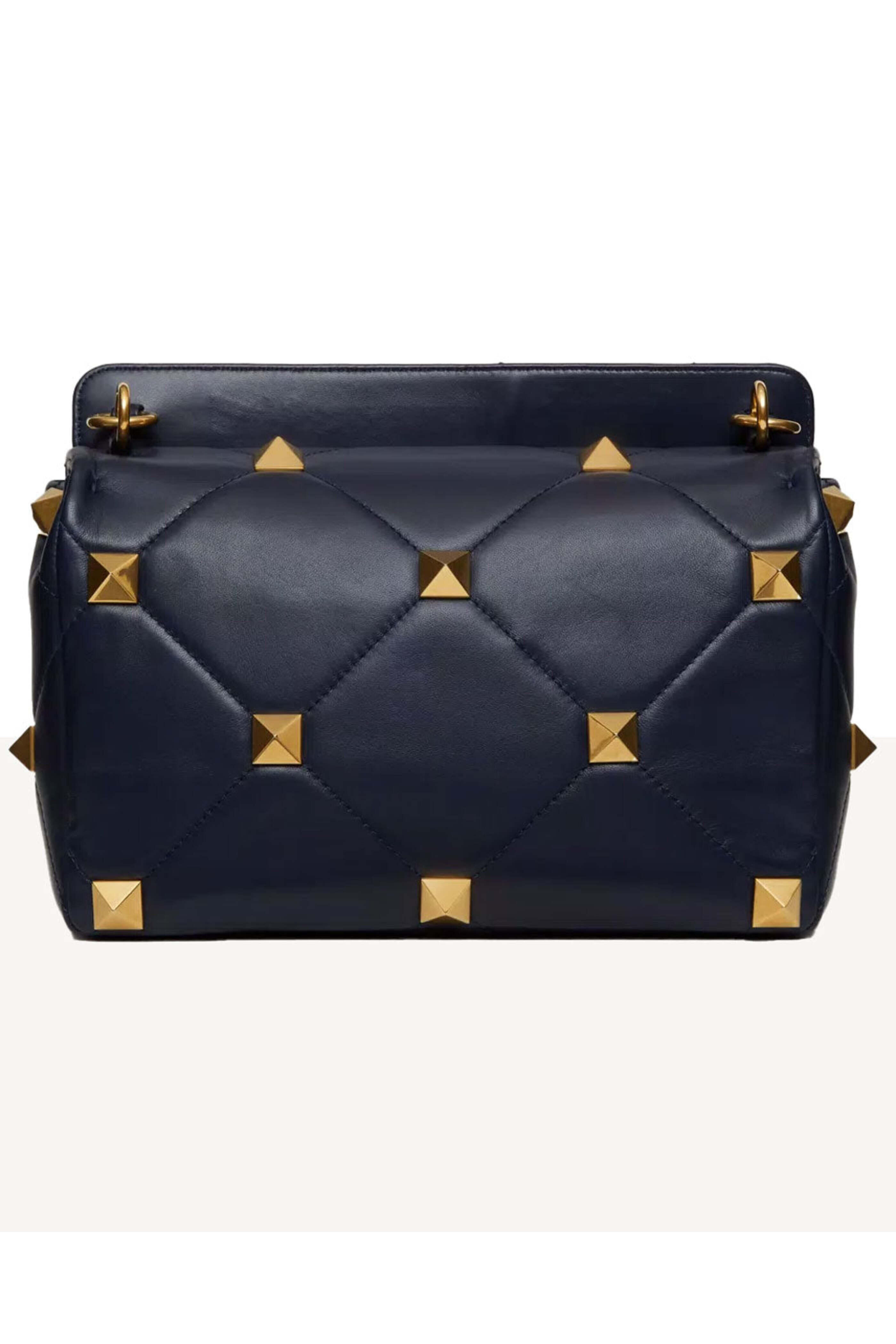 Valentino Garavani - Large Roman Stud Shoulder Bag in Marine