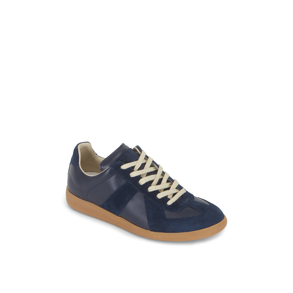 靴 Maison margiela Converse Maison Margiela White Cracked Painted Leather Shoes