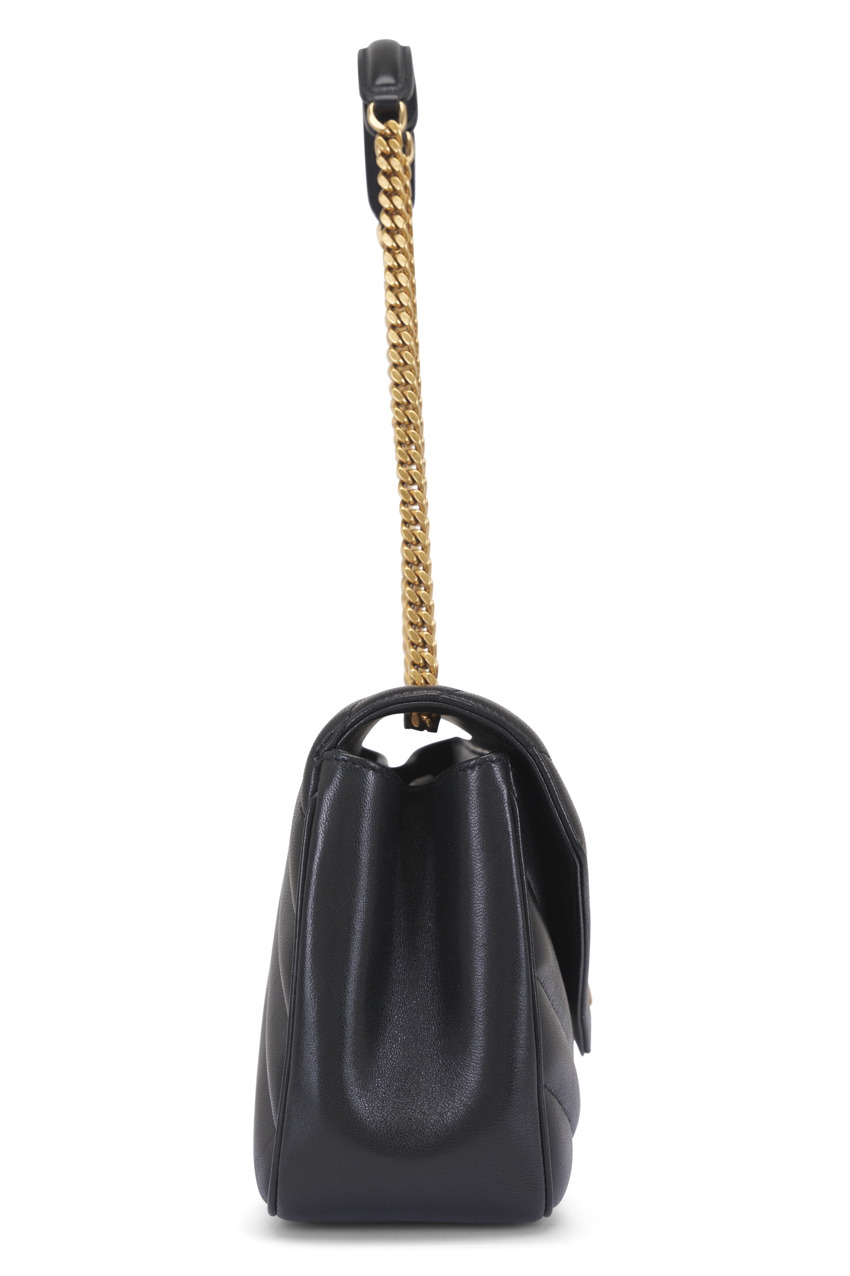 Saint Laurent - Medium Loulou Black Quilted Leather Chain Bag