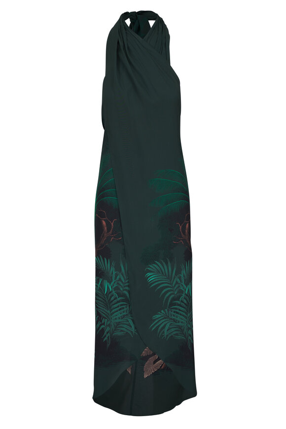 Johanna Ortiz Silent Water Dark Green Top