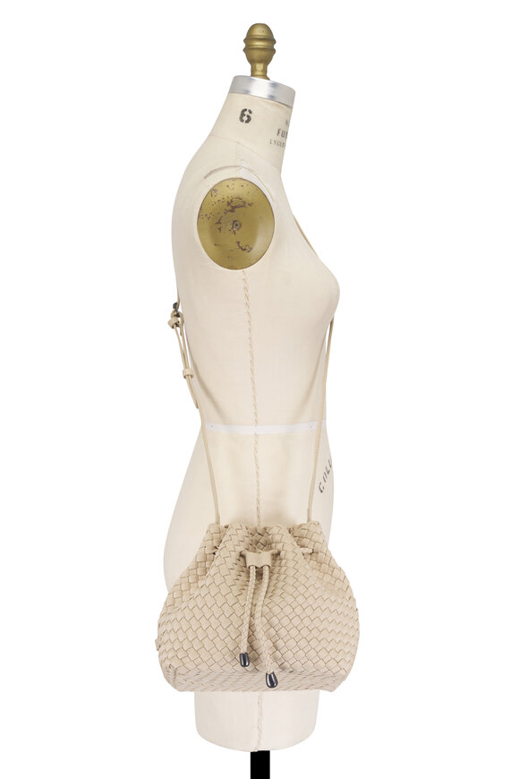 Naghedi Gramercy Ecru Woven Bucket Bag - view 5