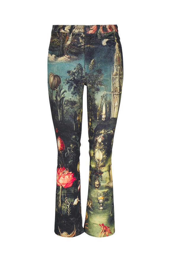 R13 - Kick Fit Multicolor Print Stretch Cotton Jean