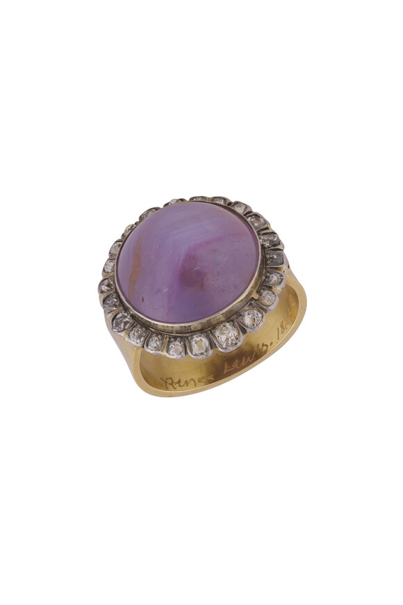 Renee Lewis 18k Yellow Gold Diamond & Ruby Ring