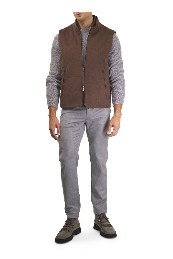 Maurizio Baldassari Light Gray Flannel Five Pocket Pant - view 5