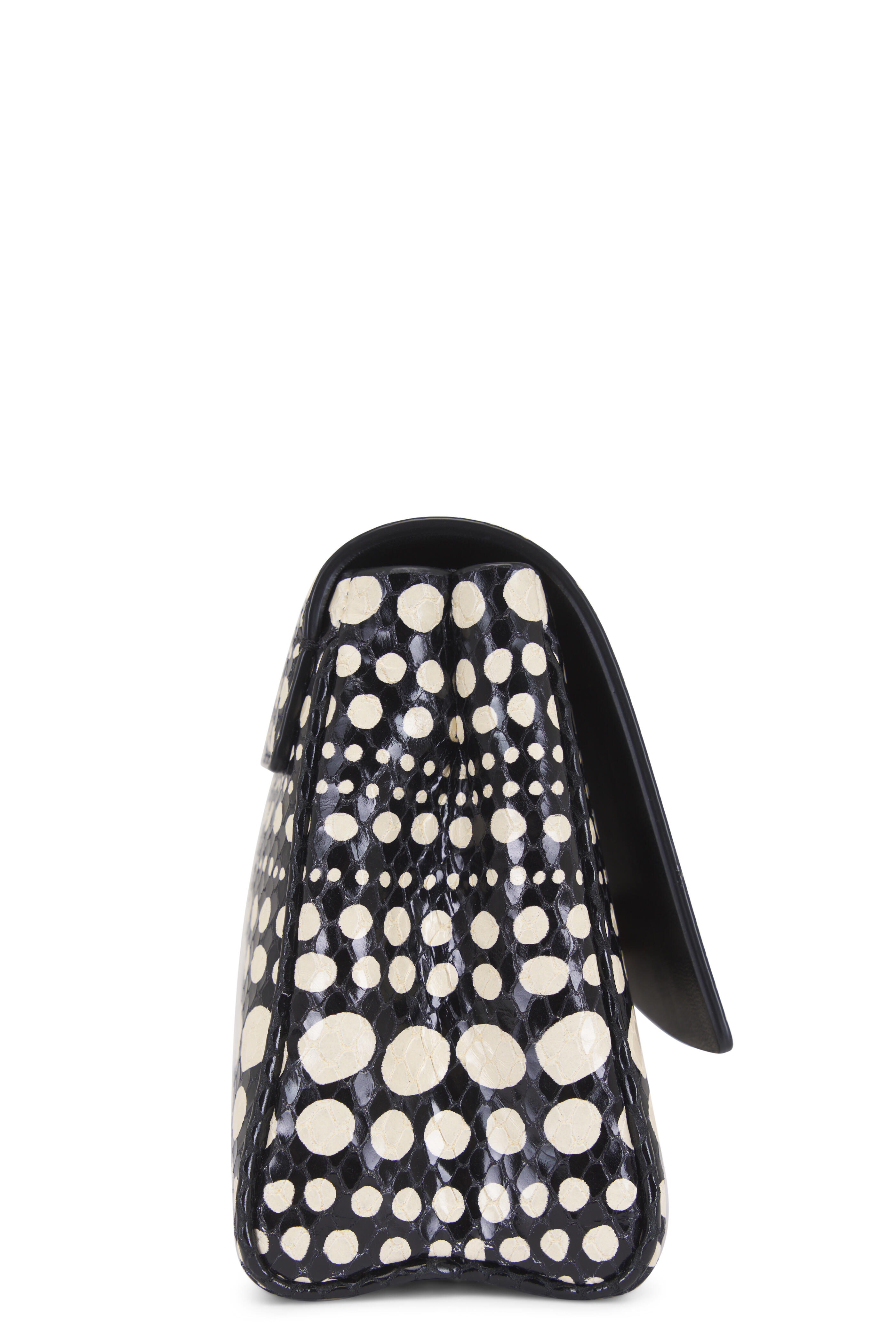 Khaite - Audrey Black & Cream Dot Print Clutch