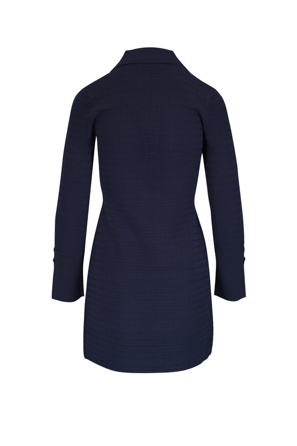 Veronica Beard Celena Navy Long Sleeve Knit Mini Dress - view 2