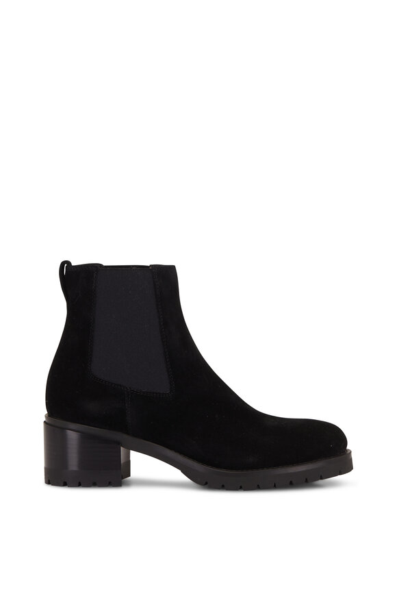 Santoni - Hagar Black Suede Ankle Boot