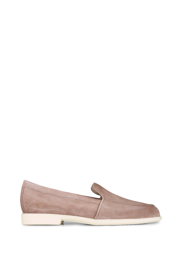 Santoni Malibu Light Tan Suede Loafer - view 3