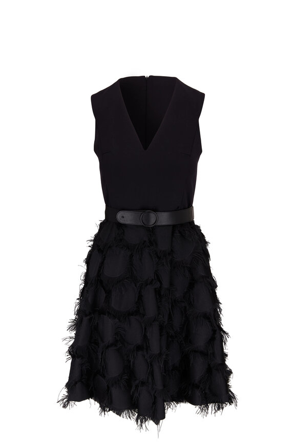 Akris Punto - Black Fringe Dot Dress