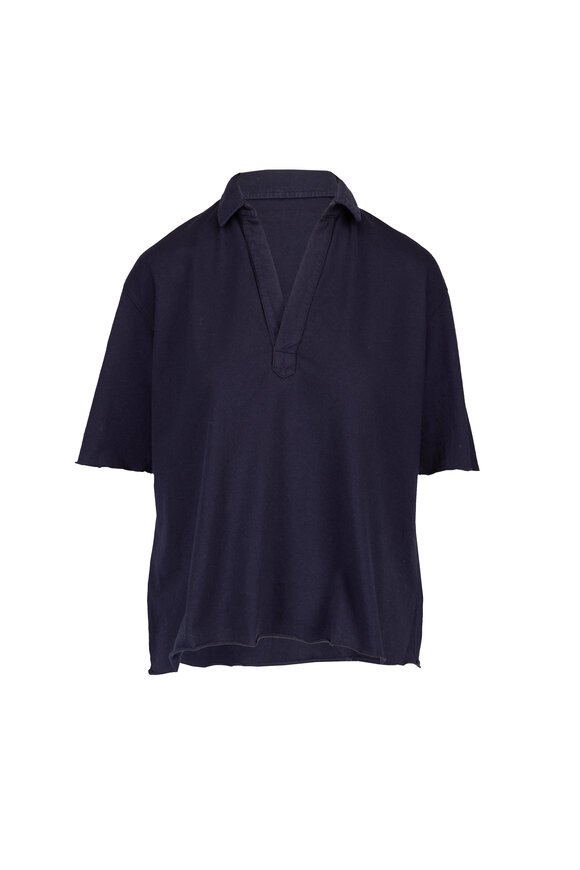 Frank & Eileen Patty Navy Short Sleeve Popover Henley - view 1