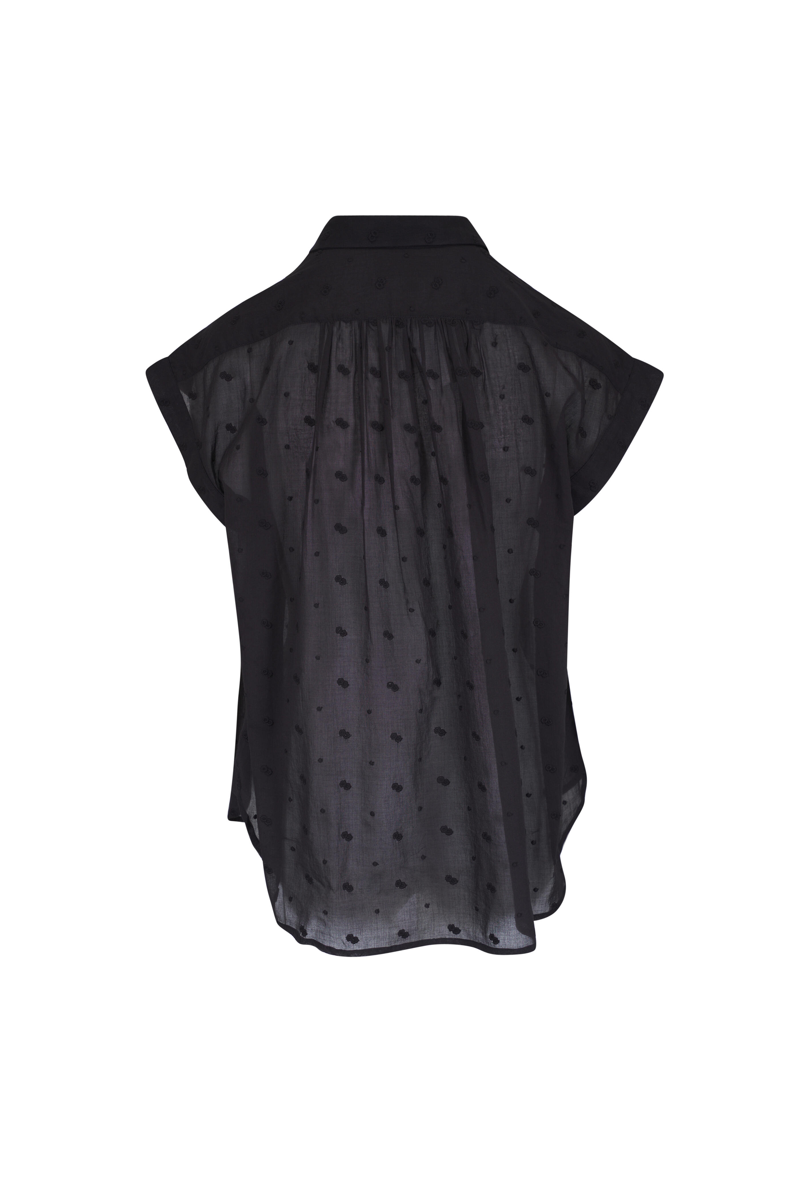 Nili Lotan - Normandy Black Cotton Blouse