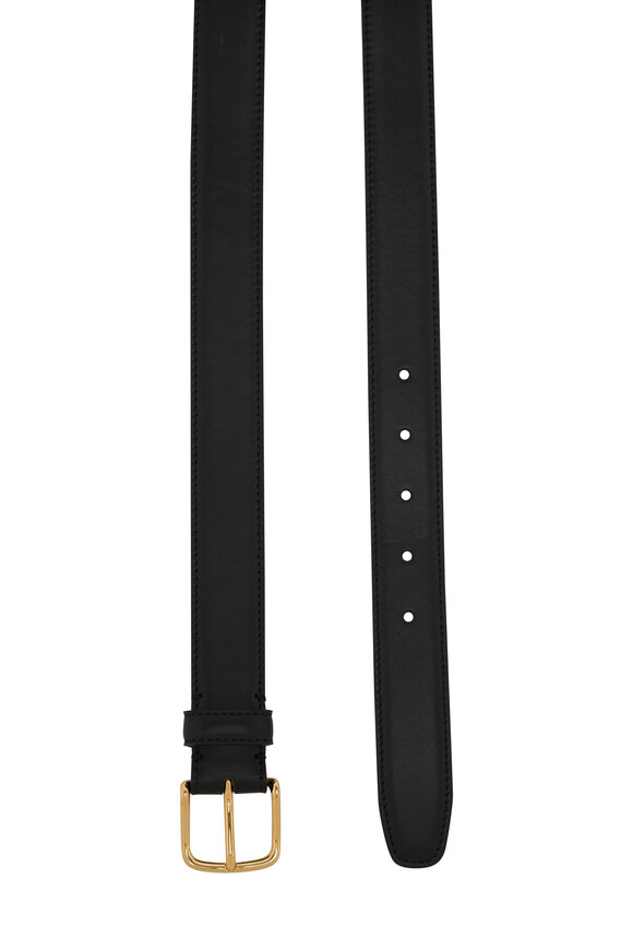 The Row - Classic Black Leather Belt