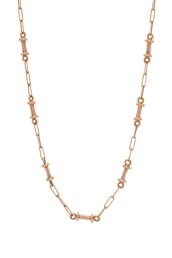 Genevieve Lau - Rose Gold Mini Bar Link Necklace