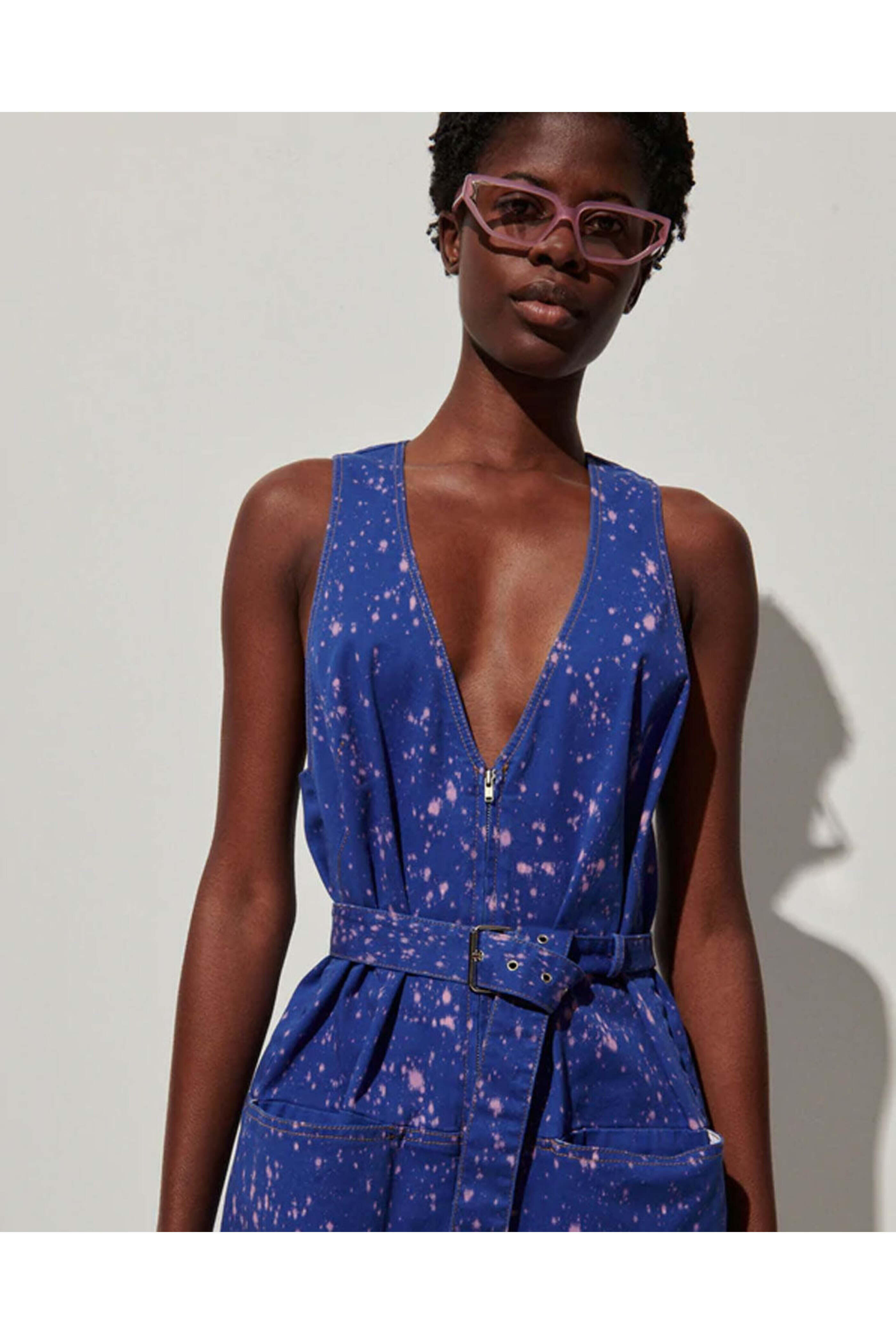 Rachel Comey - Blue Sleeveless Asa Jumpsuit