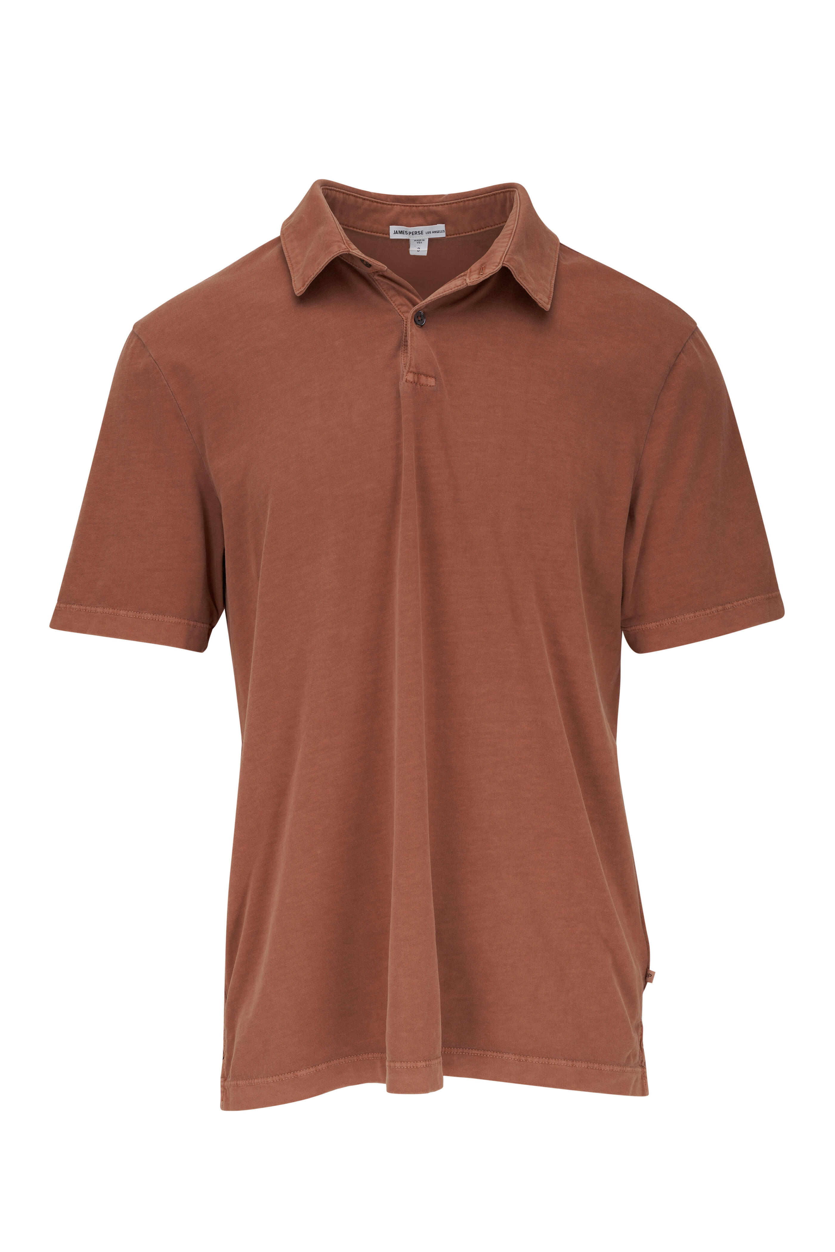 James Perse - Nougat Brushed Cotton Short Sleeve Polo