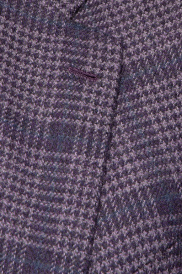 Cesare Attolini Lavender Plaid Cashmere Sportcoat - view 3