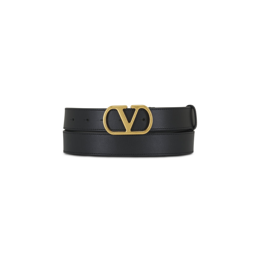 ベルト VALENTINO Valentino Garavani 'VLogo Signature' belt Vlogo Signature Belt In Shiny Calfskin 30 Mm for Man in