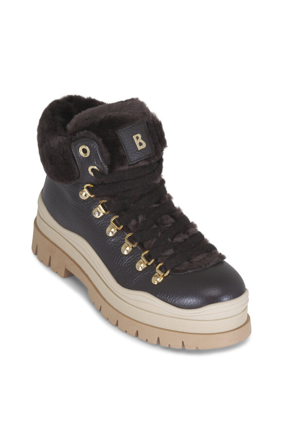 Bogner Arosa Dark Brown Leather Short Boot - view 1