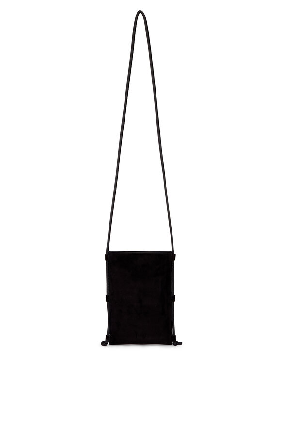 Veronica Beard Tether Tiger’s Eye Cabochon Black Suede Crossbody - view 2