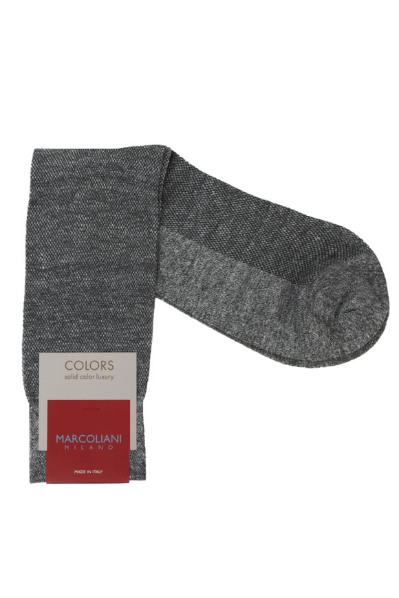 Marcoliani Flannel Gray Midcalf Socks