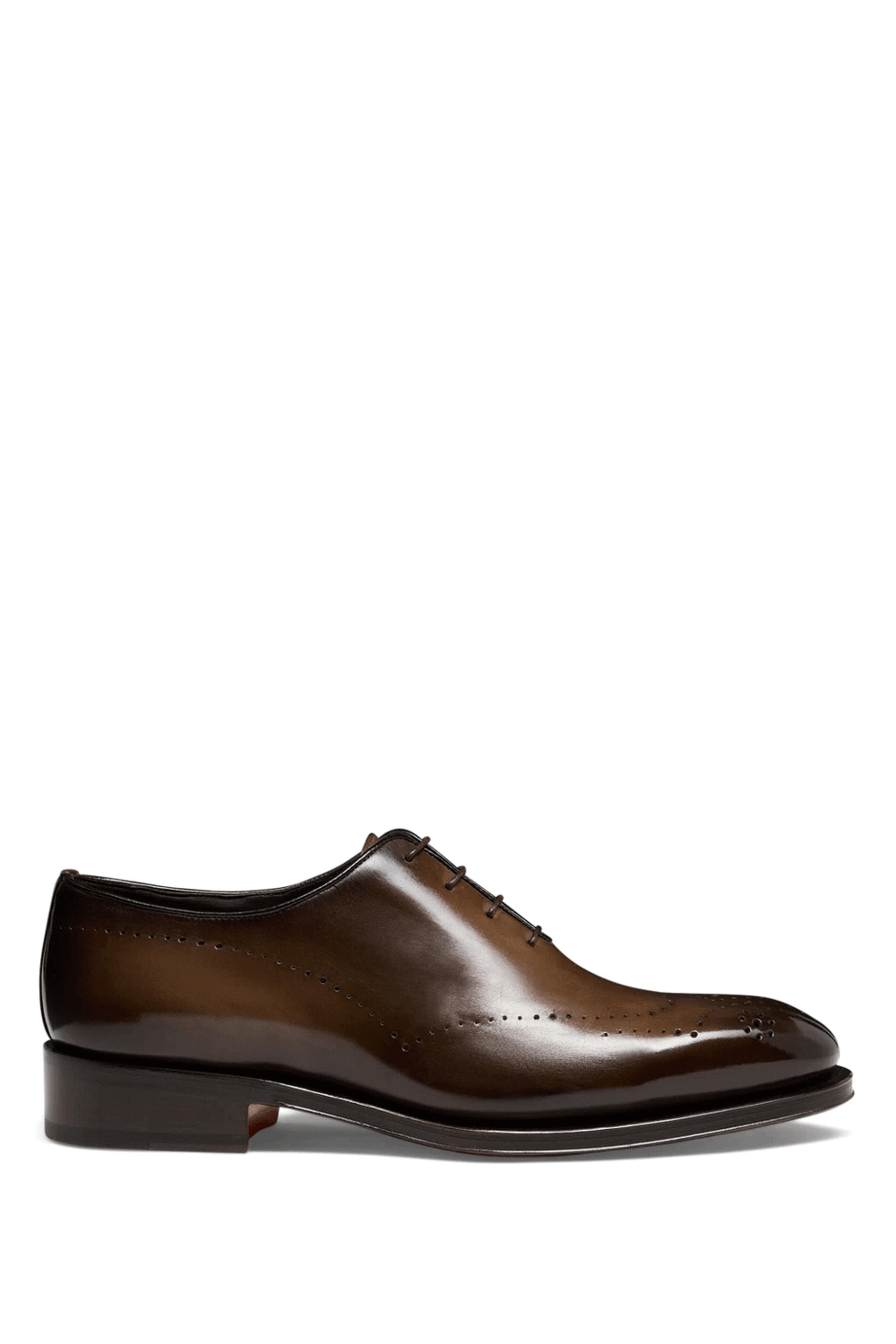 ドレスシューズ・革靴・ビジネスシューズ Santoni Shiny Leather Oxford Shoes Men's polished black leather Oxford shoe | Santoni Shoes