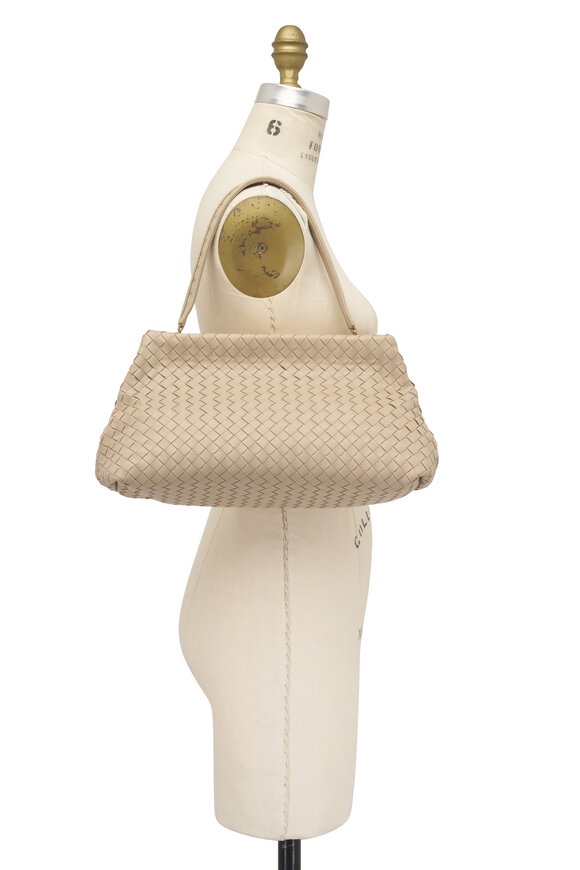 Bottega Veneta The 1998 Ecru Intrecciato Leather Top Handle Bag - view 6