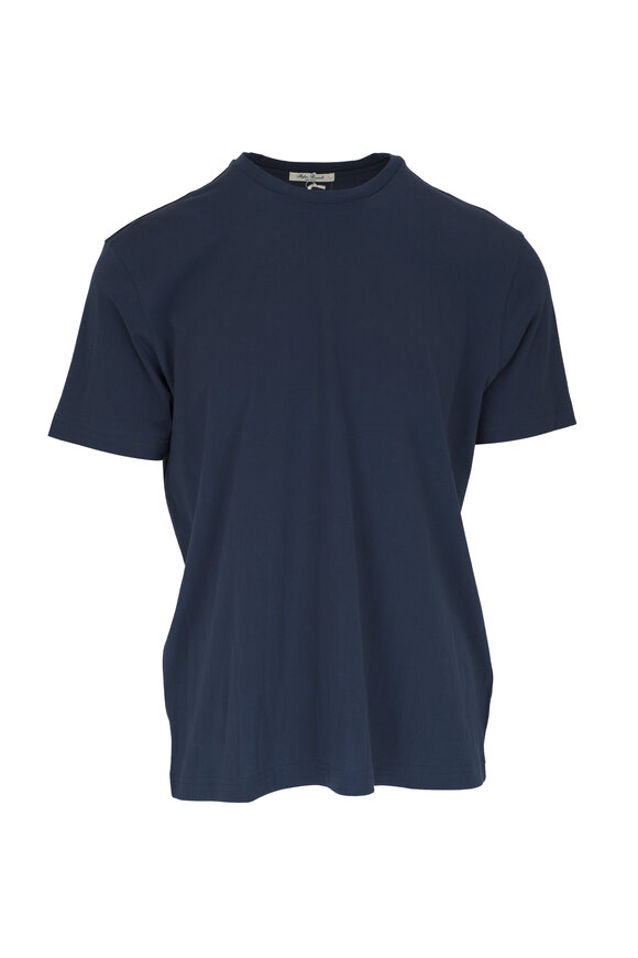 Stefan Brandt - Enno Navy Cotton Crewneck T-Shirt
