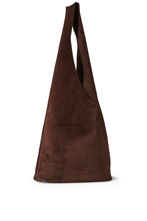 The Row - Bindle Three Mocha Suede Hobo Bag