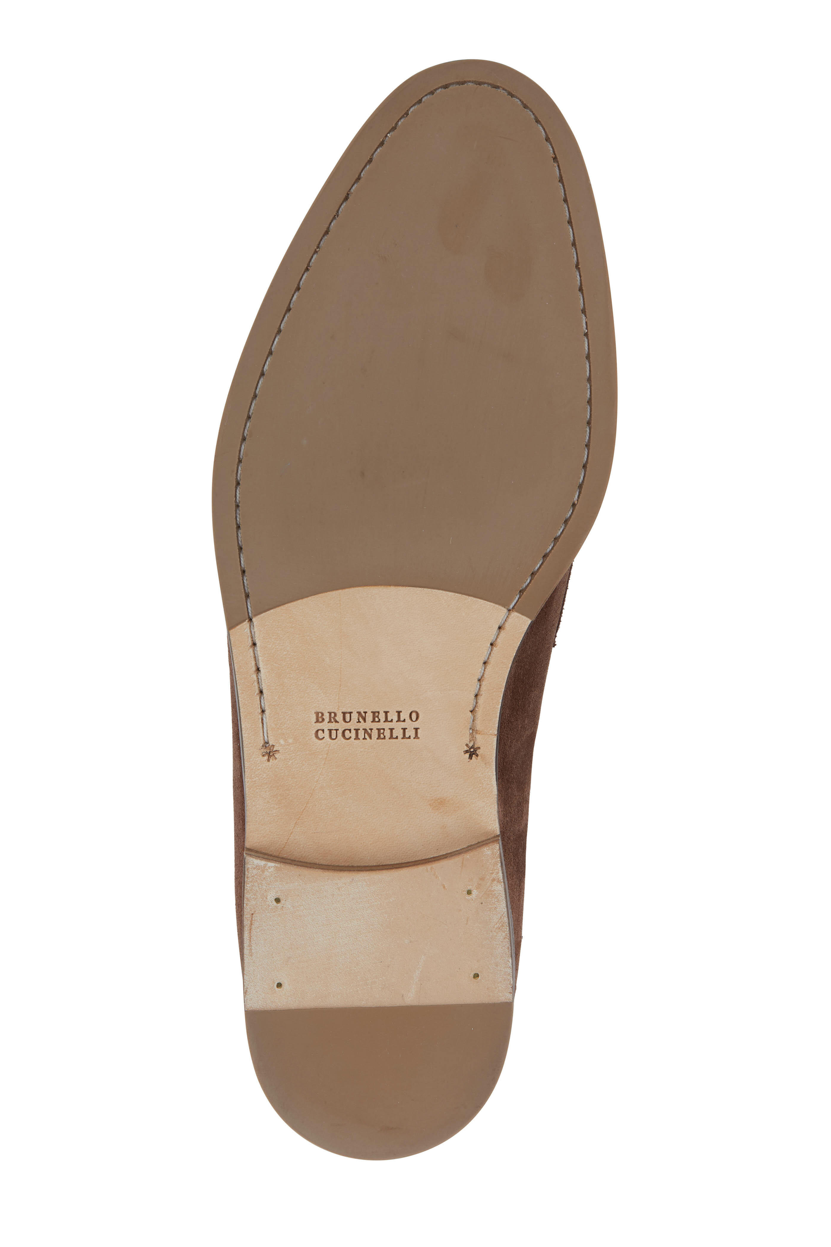 Brunello Cucinelli - Chocolate Brown Suede Penny Loafer