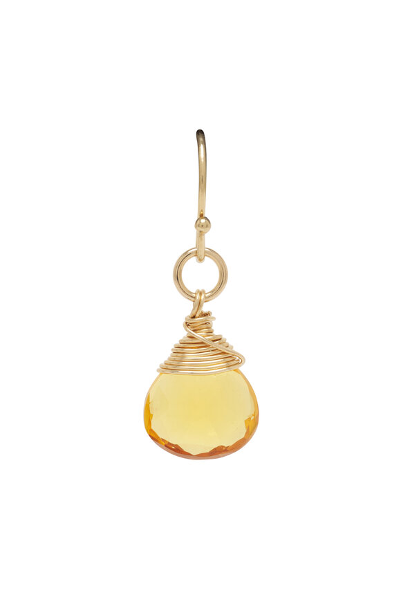 Cristina V. - Small Wire Wrap Citrine Earrings