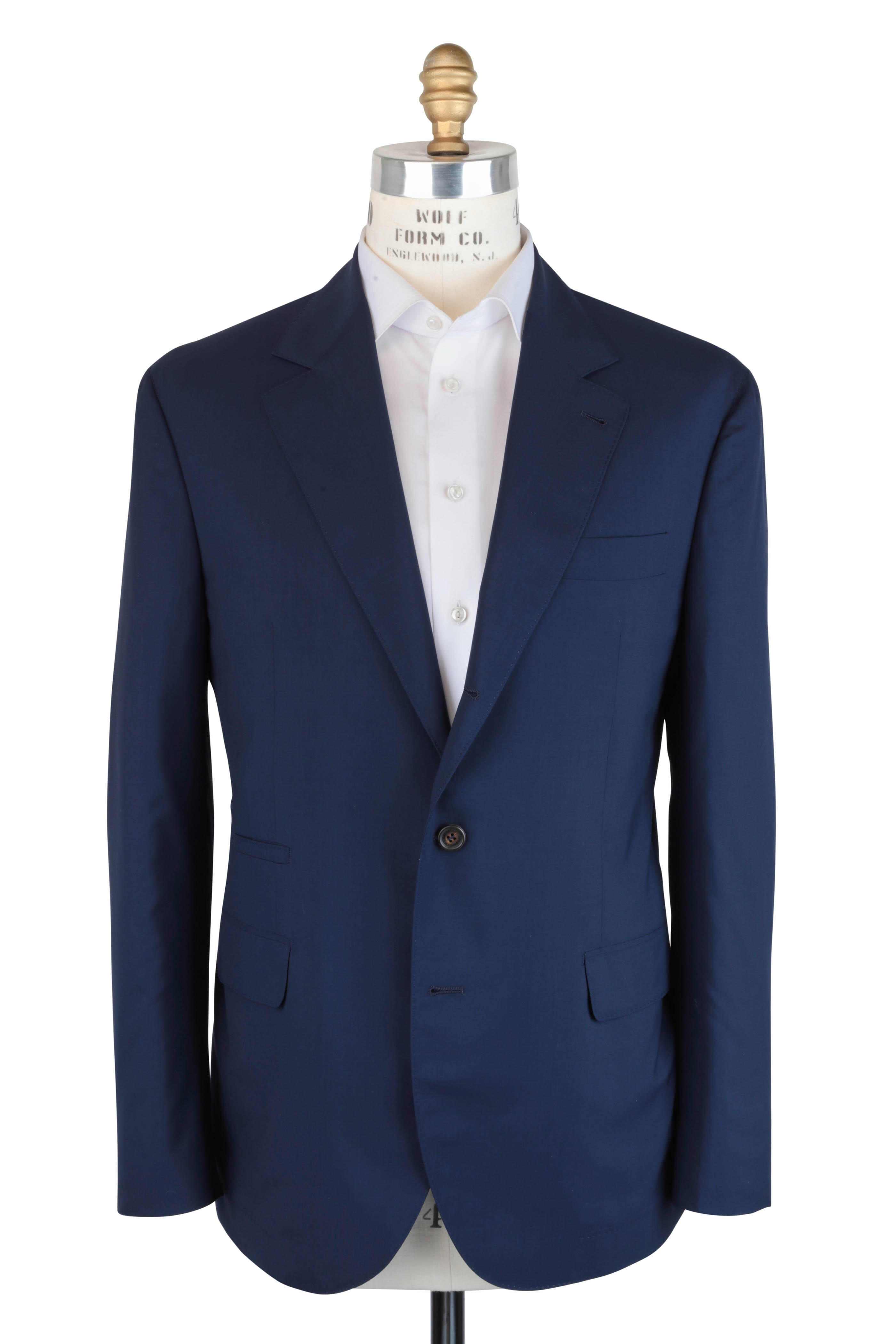 Brunello Cucinelli - Solid Navy Wool & Silk Travel Suit