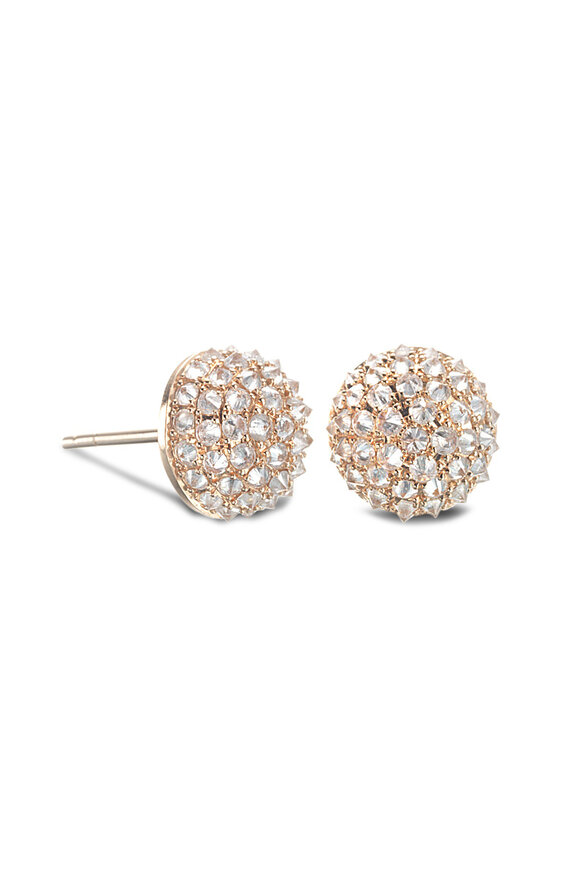 Nam Cho Ice Diamond Reverse Set Ball Earrings