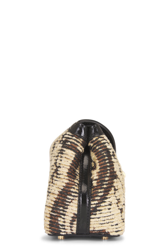 Totême Mini T-Lock Black & Ivory Paisley Clutch - view 5