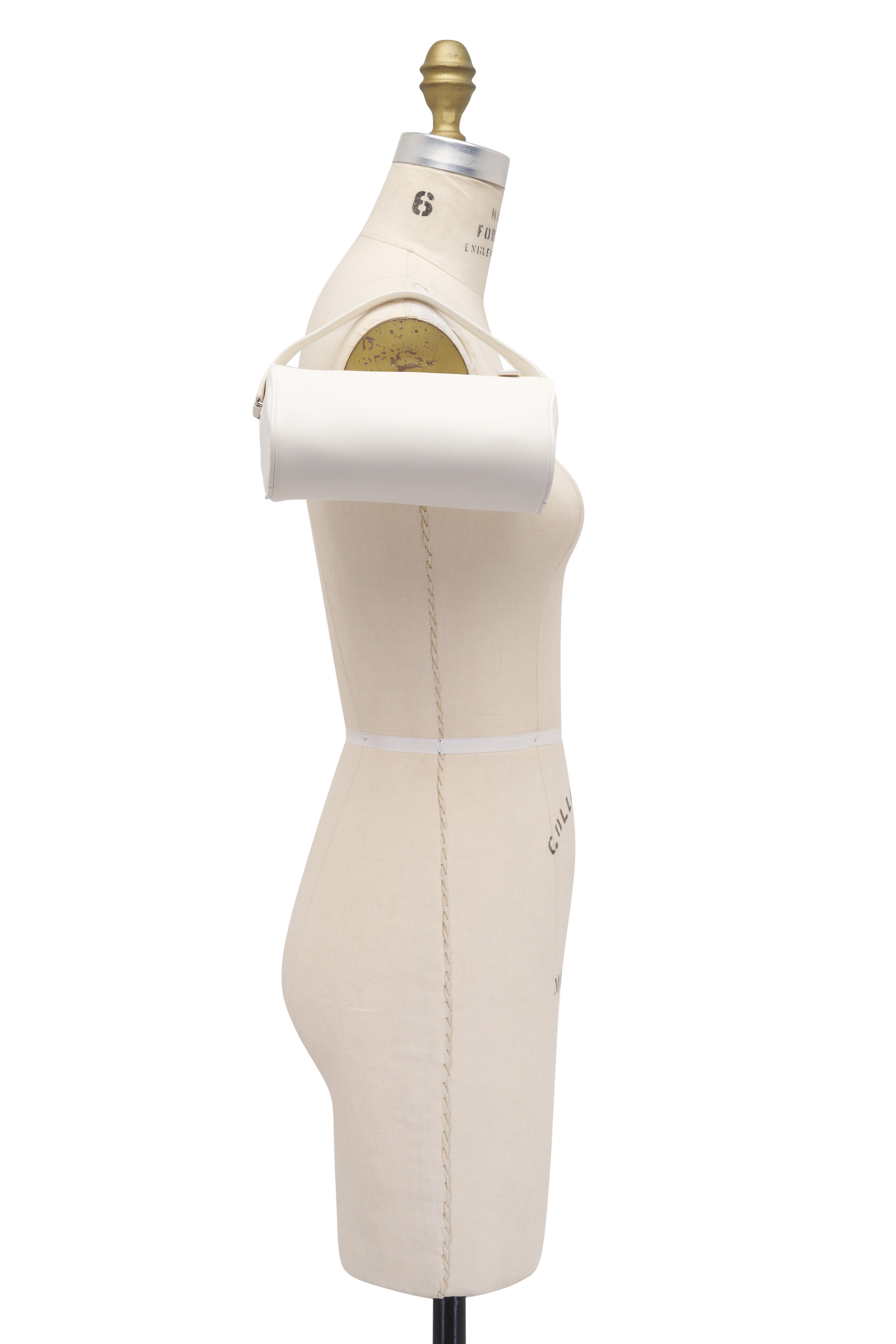 The Row - Round 90s White Leather Shoulder Bag