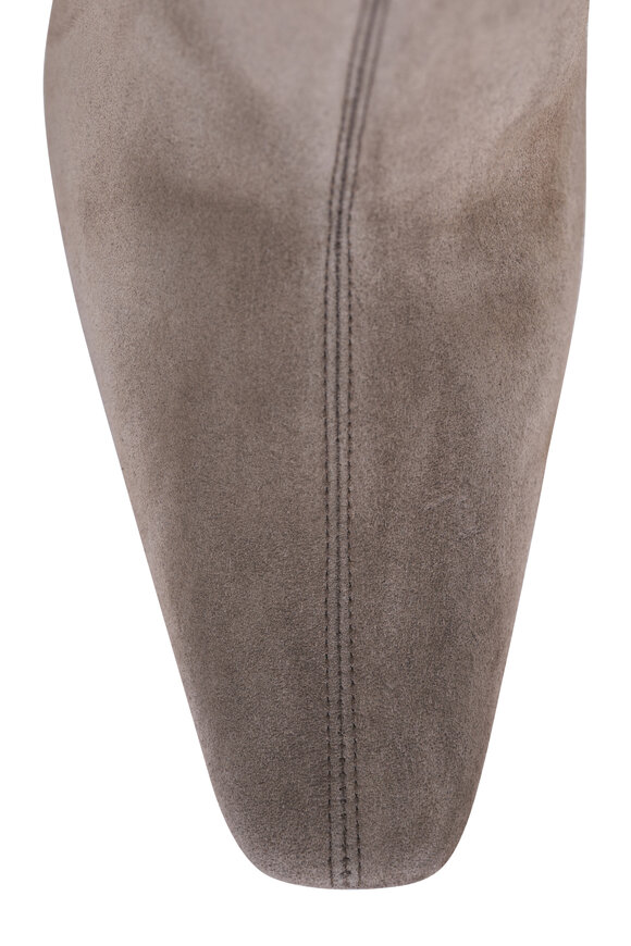 Saint Laurent Jill Mickey Gray Suede Bootie, 95mm - view 6