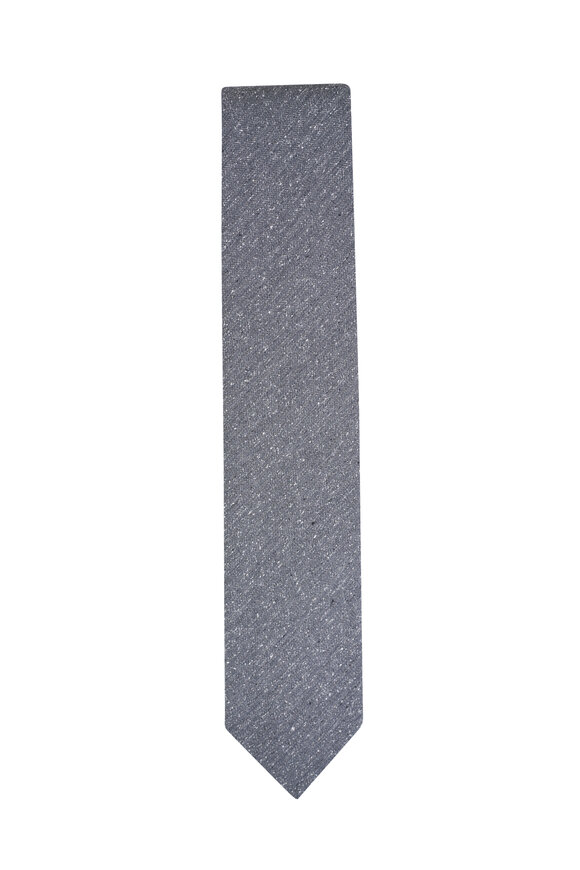 Eton - Gray Herringbone Necktie