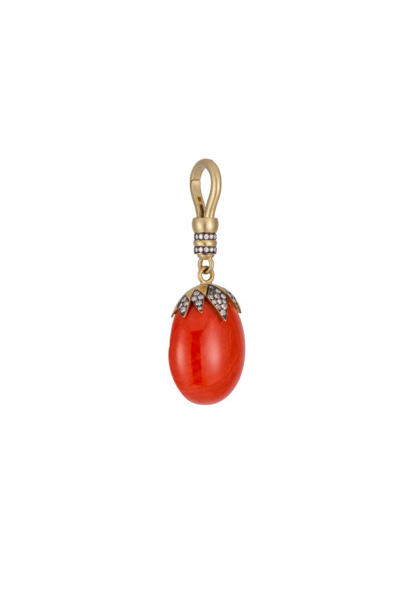 Sylva & Cie Coral Tomato Pendant