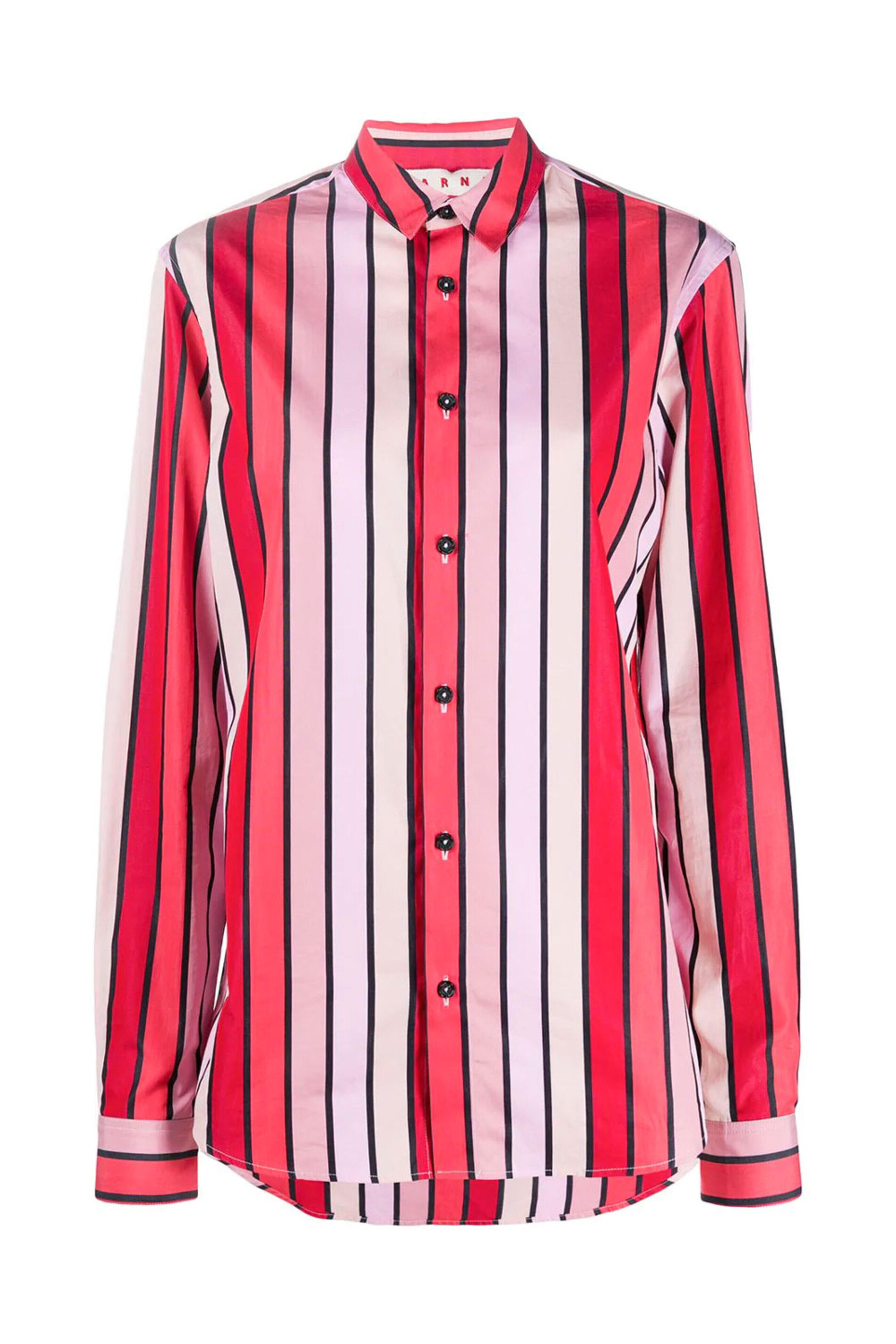 Marni - Red and Pink Striped Tailored Shirt